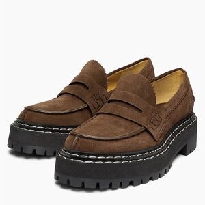 SOLD - Proenza Schouler Suede Lug Sole Loafers brown
